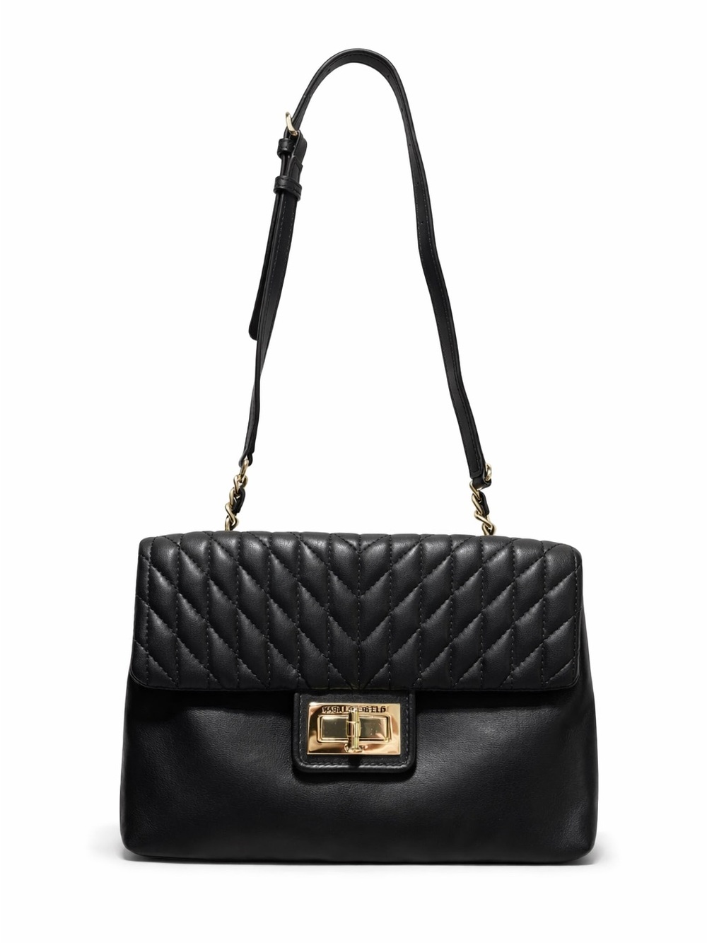 Karl Lagerfeld Paris Agyness Medium Quilted Shoulder Bag